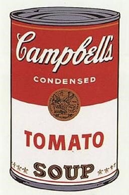 Warhol’s Campbell’s Soup (1968) is one of his most widely recognized. 
